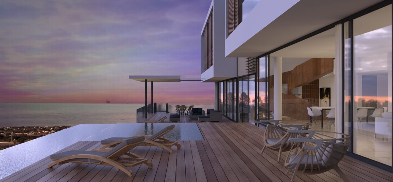 Outdoor seating area of premium Cyprus property