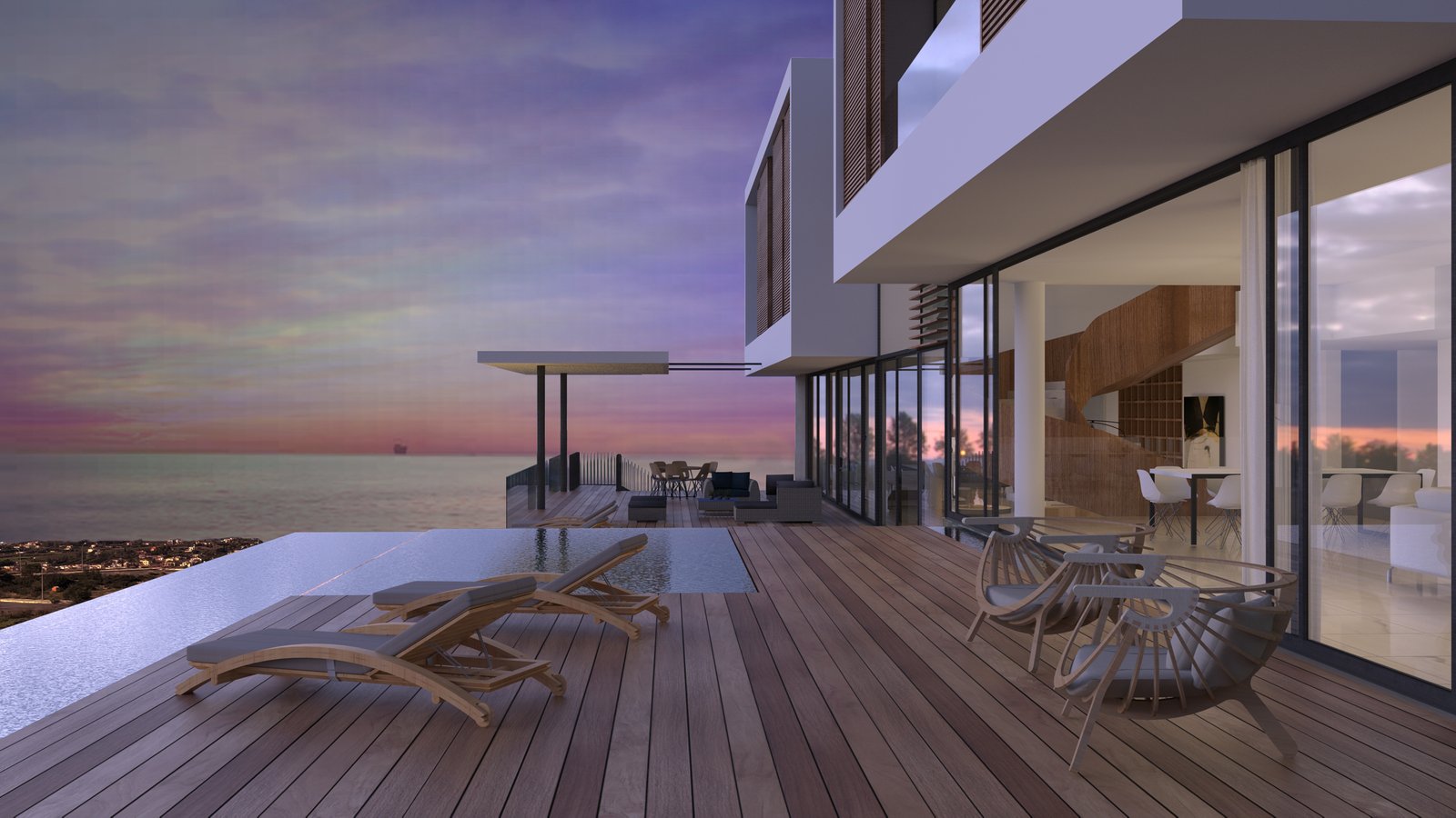 Outdoor seating area of premium Cyprus property