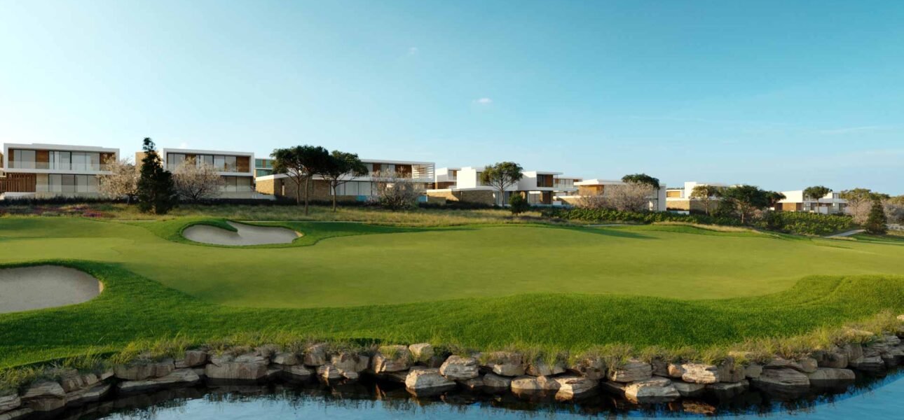 Water hazard feature on Eagle Pine Golf Club course