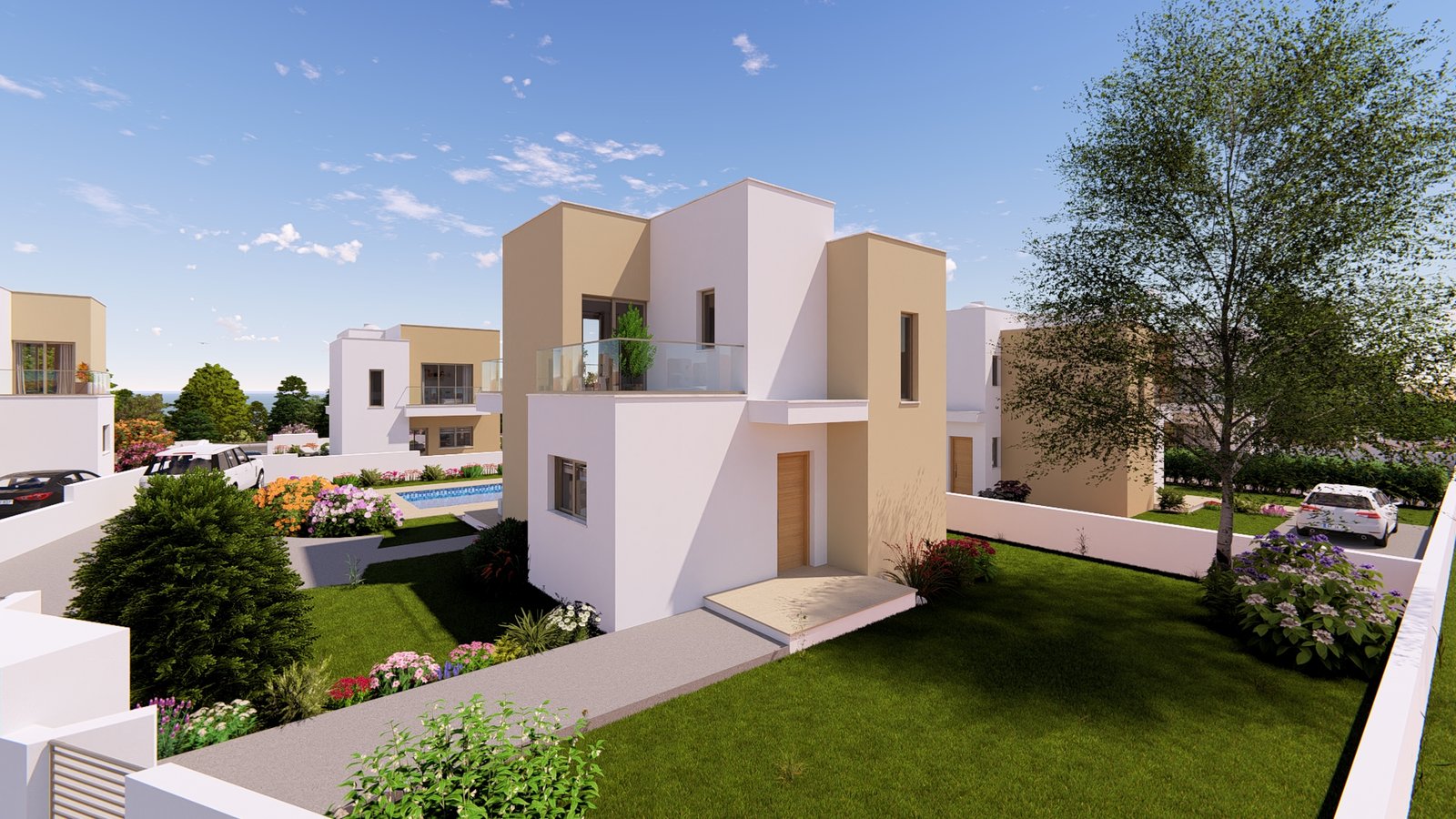 Villa driveway and entrance at Venus Rock Golf Resort