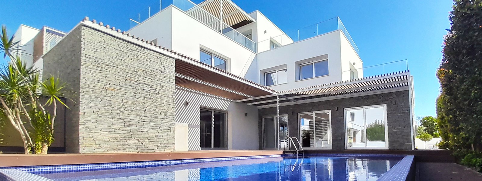 Private swimming pool at luxury villa in Kato Paphos, Cyprus